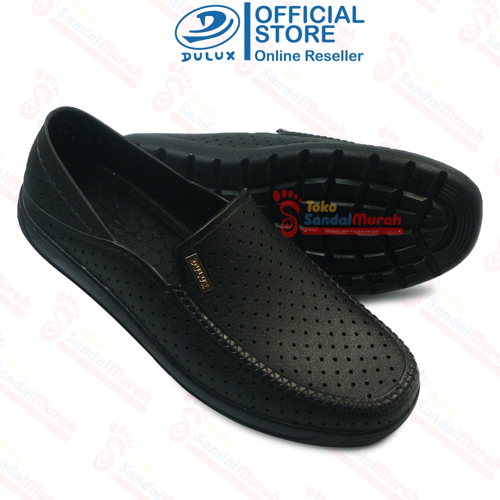 Toko Sendal Murah - Sepatu Pantofel Full Hitam / Sepatu Karet Pria Uk 38 - 43 / Sepatu Kerja Nyaman / Sepatu Pria Slip On Bahan PCU Original Local Brand [Toko Sendal Murah CQ 078 A-HH]