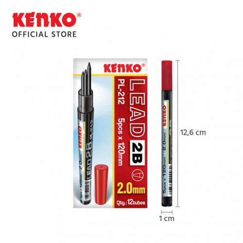 

MJ Isi Pensil Mekanik KENKO PL-212 2.0mm 2B(12 tube)/Pensil Lead/Pencil Lead