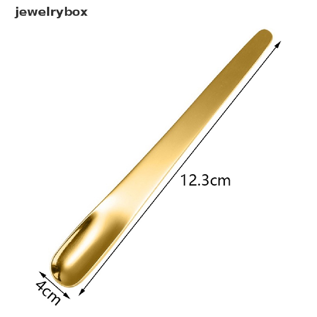 [jewelrybox] 1pc Sendok Kopi Stainless Steel Sendok Datar Untuk Dessert Coffee Mixer Spoon Butik