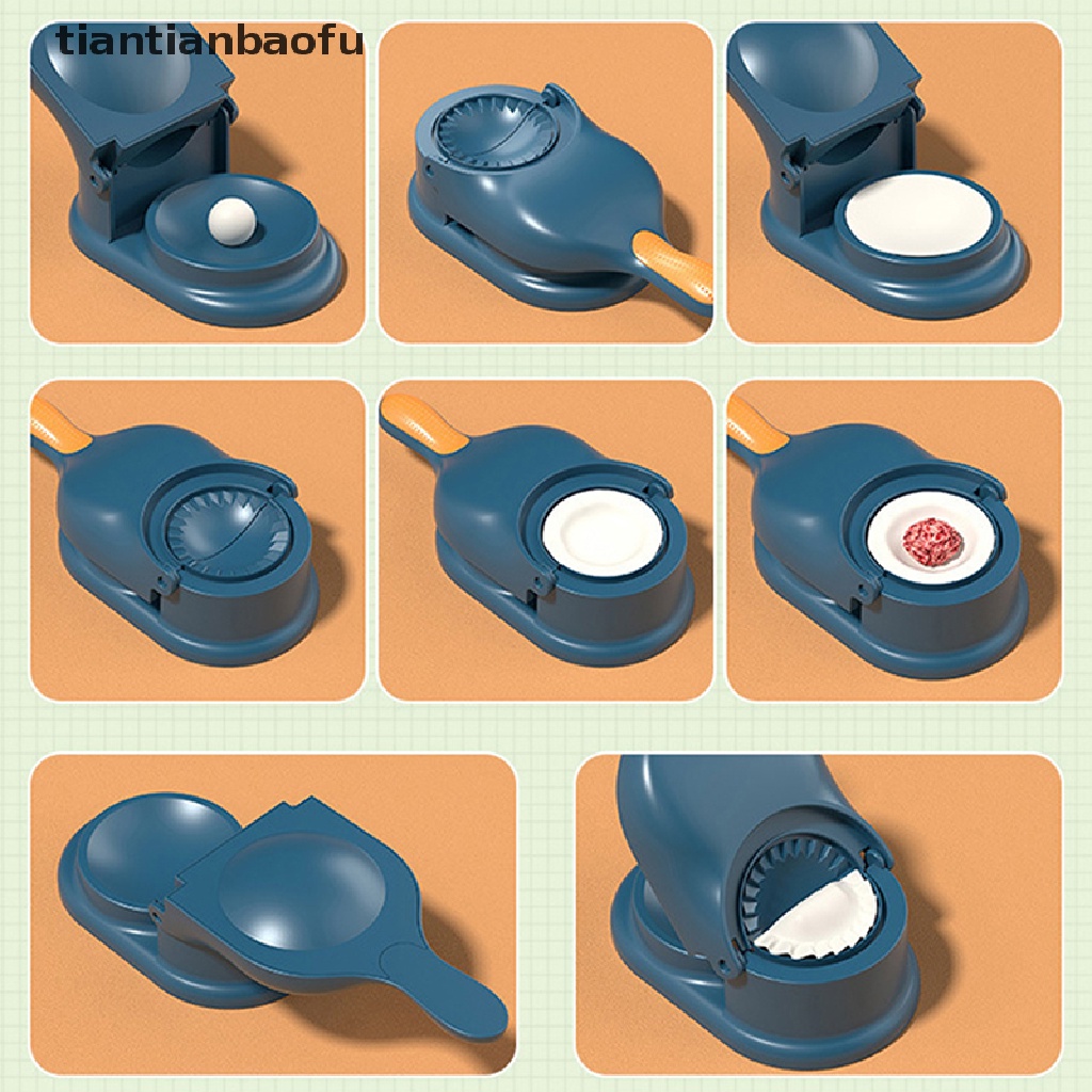 [tiantianbaofu] 2in1 dumpling Maker Cetakan Pangsit dumpling Press Machine Noodle Press dumpling Maker Cetakan Alat Pembuat Pangsit Tangan Dapur Butik