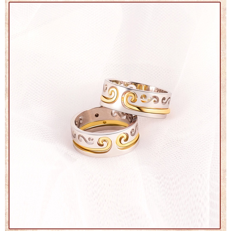 Goldkingdom Aksesoris Perhiasan Fashion Ready Stock Hoop Ring Couple Sun Wukong Supreme Treasure Two In One Golden Hoop Great Mandarin Journey To The West