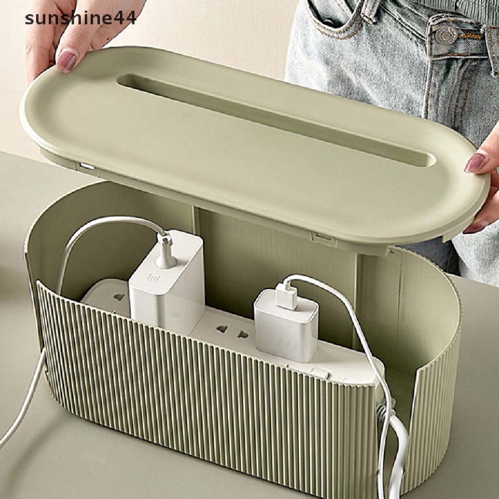 Sunshine Plug Board Kotak Penyimpanan Kabel Kawat Organizer Case Socket Data Line Plug Holder ID