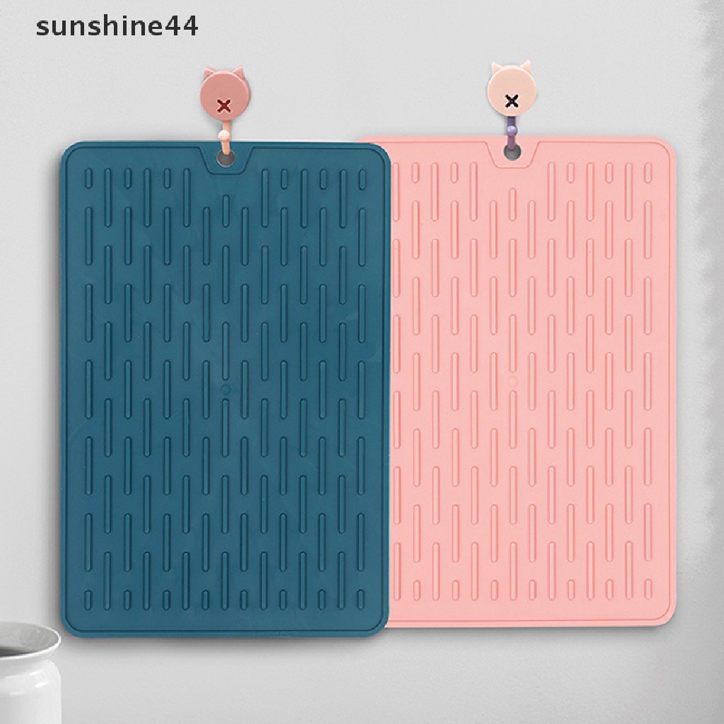 Sunshine Silicone Drainer Mat Anti Slip Tray Peralatan Makan Cushion Organizer Protection Mat ID