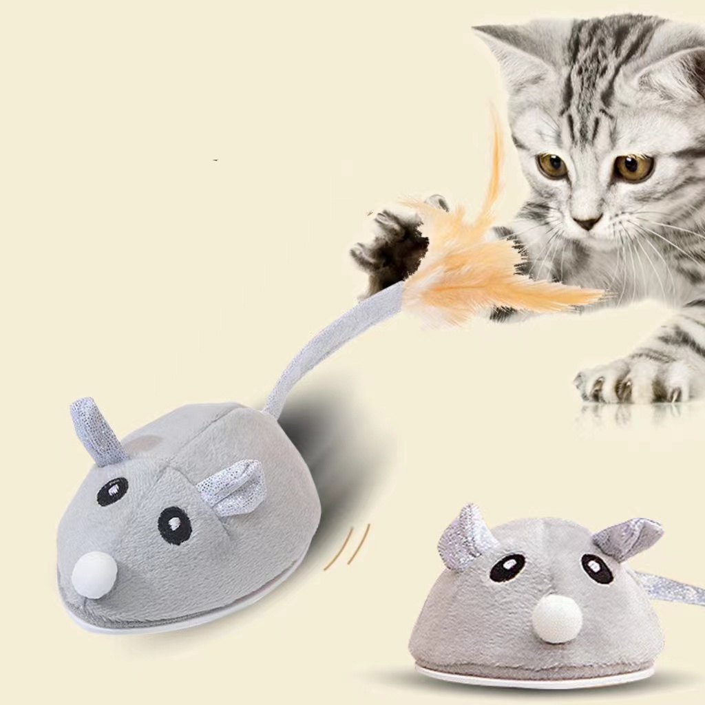 Mainan kucing peliharaan USB TIKUS isi ulang listrik otomatis self   menggoda mainan kucing Pet Cat toy