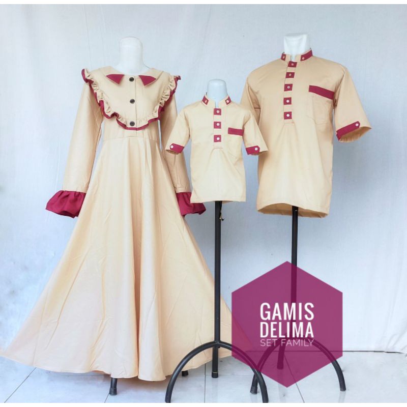 GAMIS KATUN TOYOBO  COUPLE FAMILY SET WARNA TOSKA