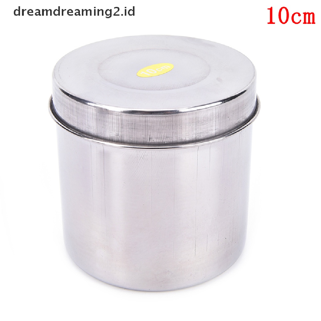 (hot) Tato Stainless Steel Cotton Disinfection Container Canister Alat//