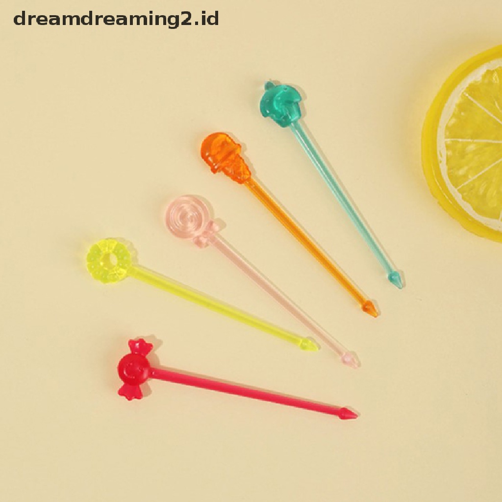 (hot) Cute Mini Animal Farm Kartun Food Picks Anak Snack Kue Dessert Makanan Garpu Buah Makan Siang Bento Aksesoris Dekorasi Pesta//