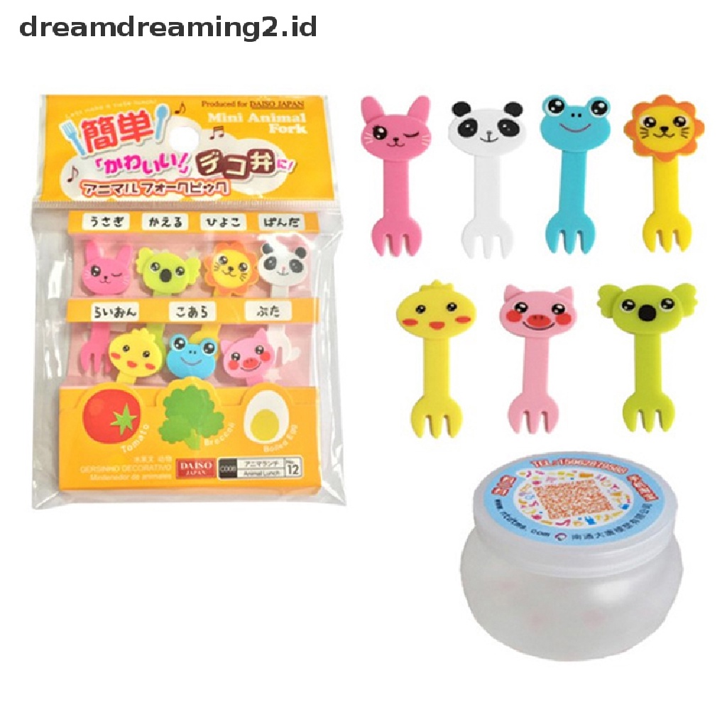 (hot) 1set Animal Kingdom Garpu Buah Kue Dessert Pick Tusuk Gigi Bento Lunches Party//