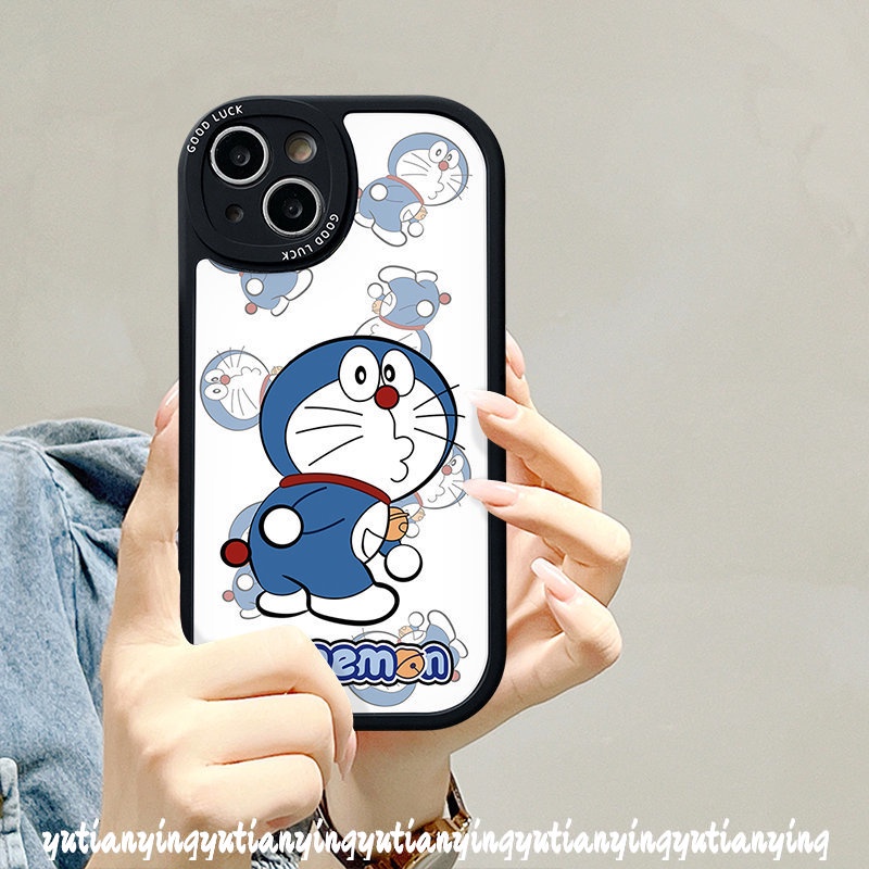 Fashion Cartoon Phone Casing For Infinix Smart 5 6 Hot 11 9 10 Play Hot 11s 10T 10s Infinix Note 8 Hot 10 Lite Cute Cat Doraemon Soft Tpu Round Lens Cover