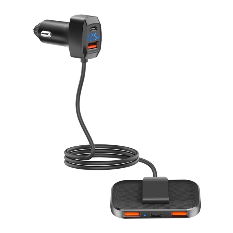 Charger Mobil USB zzz 5port 31W Super Cepat Fast Charging PD 30W QC3 0mobil USB Charger Dengan Kabel