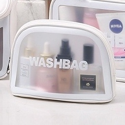 WASH BAG KOREA - TEMPAT MAKE UP DAN PERALATAN MANDI TRANSPARAN SERBAGUNA