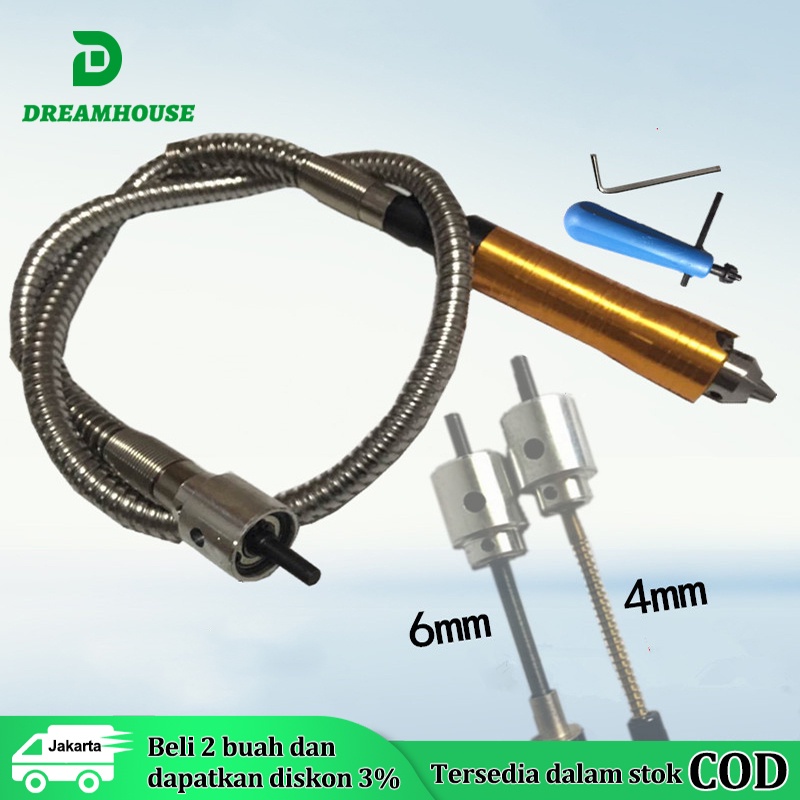 MESIN BOR KABEL TUNNER TUNER CUNER PORTING HANDPIECE HAND PIECE FOREDOM FLEXIBLE FLEXIBEL CNC 4+6.5MM