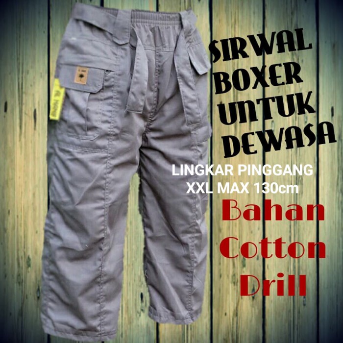 Sirwal Jumbo Celana Sirwal Boxer XXL Pria Dewasa Syari Sunnah