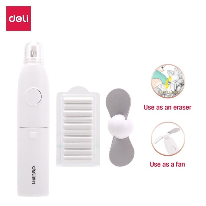 

donna- Penghapus Pensil DELI Elektrik dengan Kipas Fan - 71093 terbaru