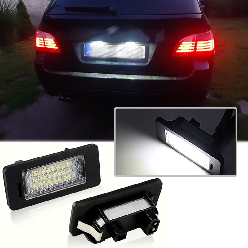 2pcs Untuk BMW E39 E60 Lampu Plat Nomor 6000k Putih Ada Kesalahan Lampu Plat Nomor Led Untuk BMW E90 E91 E92 E61 E70 E71