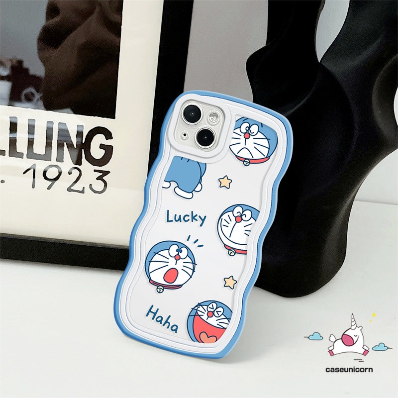 Casing Ponsel Kucing Kartun Redmi 12C 9A 10C A1 9 10A 10 A1+9C NFC 9T POCO M3 X3 NFC Pro Redmi Note 9s 9 11s 8 10s 10 11 Pro Max Mi 11T Pro Lovely Doraemon Soft Wavy Edge Sarung Couple