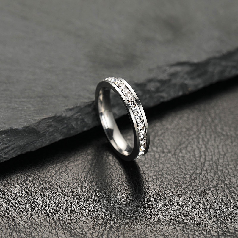 Cincin Pasangan Bahan Titanium Steel Shine in the Starry Night