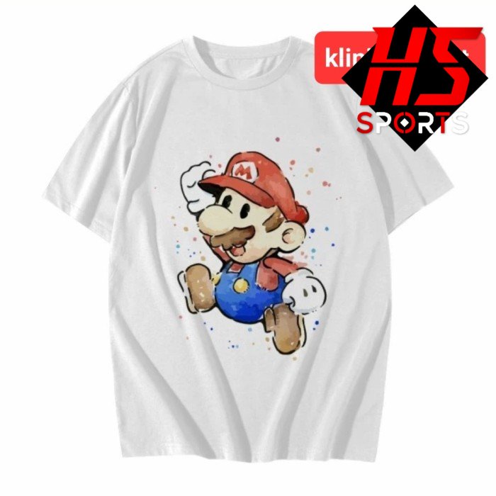 BAJU MARIO BROS - KAOS GAME MARIO BROS KARAKTER -  SUPER MARIO WORLD 3