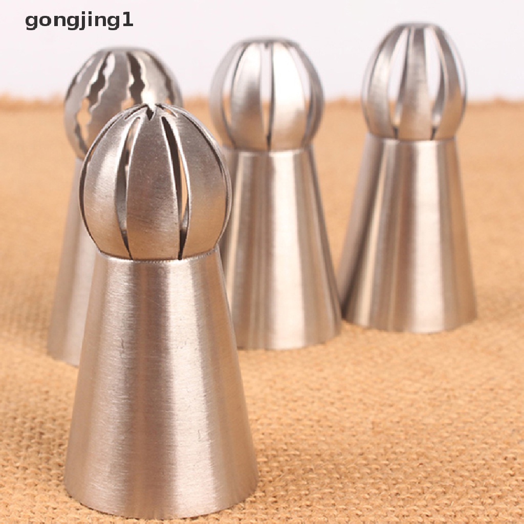 Ggg 4 * Rusia Piping Nozzle Sphere Ball Icing Kembang Gula Pastry Tip Diy Cupcake ID
