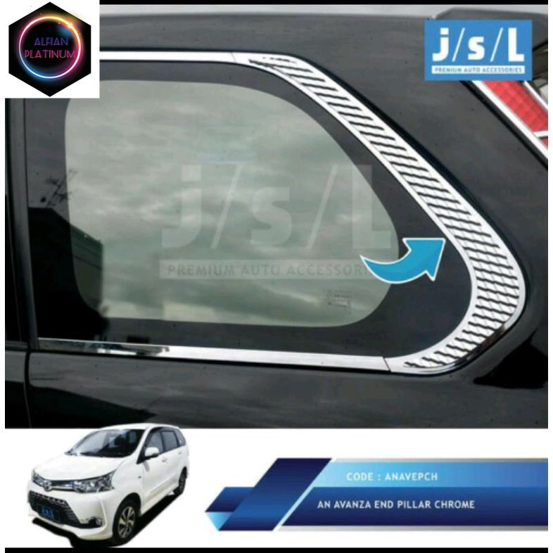 End pilar all new Avanza 2012-2021 chrome