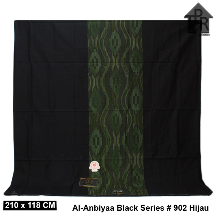 Sarung Tenun Polekat Unggul Jaya Al-Anbiyaa Black Series 105x118cm. Kualitas Export