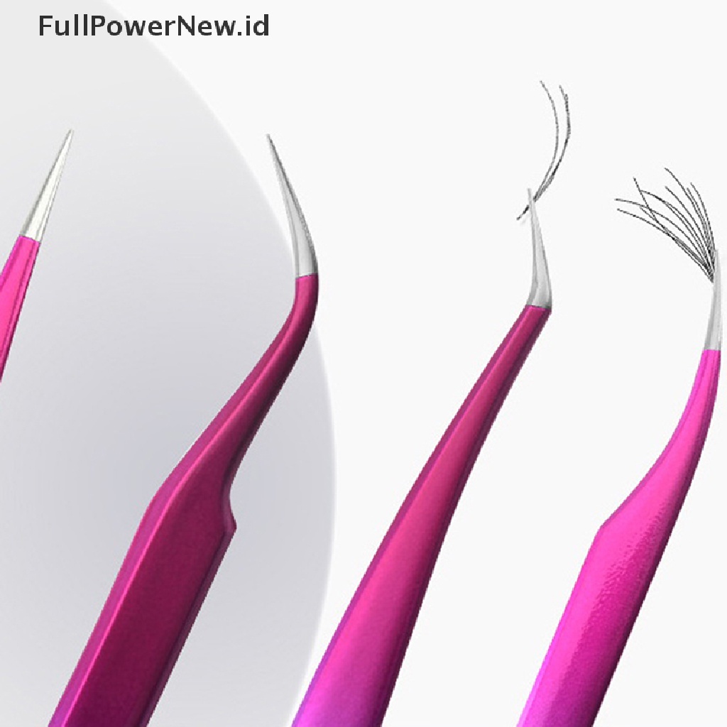 Power 1PC Pinset Ekstensi Bulu Mata Lurus &amp; Melengkung Stainless Steel Manicure Tools ID