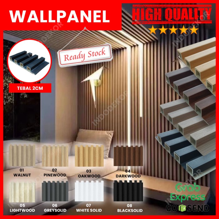 Wood Panel WPC / Wall Panel PVC / Panel Dinding Kayu / Kisi Kisi Kayu