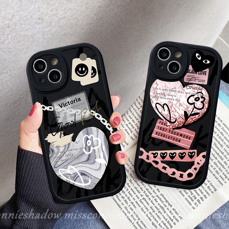Untuk Samsung A23 A14 A13 A04 A12 A04s A30s A32 A73 A03 A03s A72 A10s A33 A52s A31 A20s A22 A50s A71 A20 A50 A11 A53 A51 A02s A21s A52 Graffiti Love Heart Comme des Garcons Soft Case