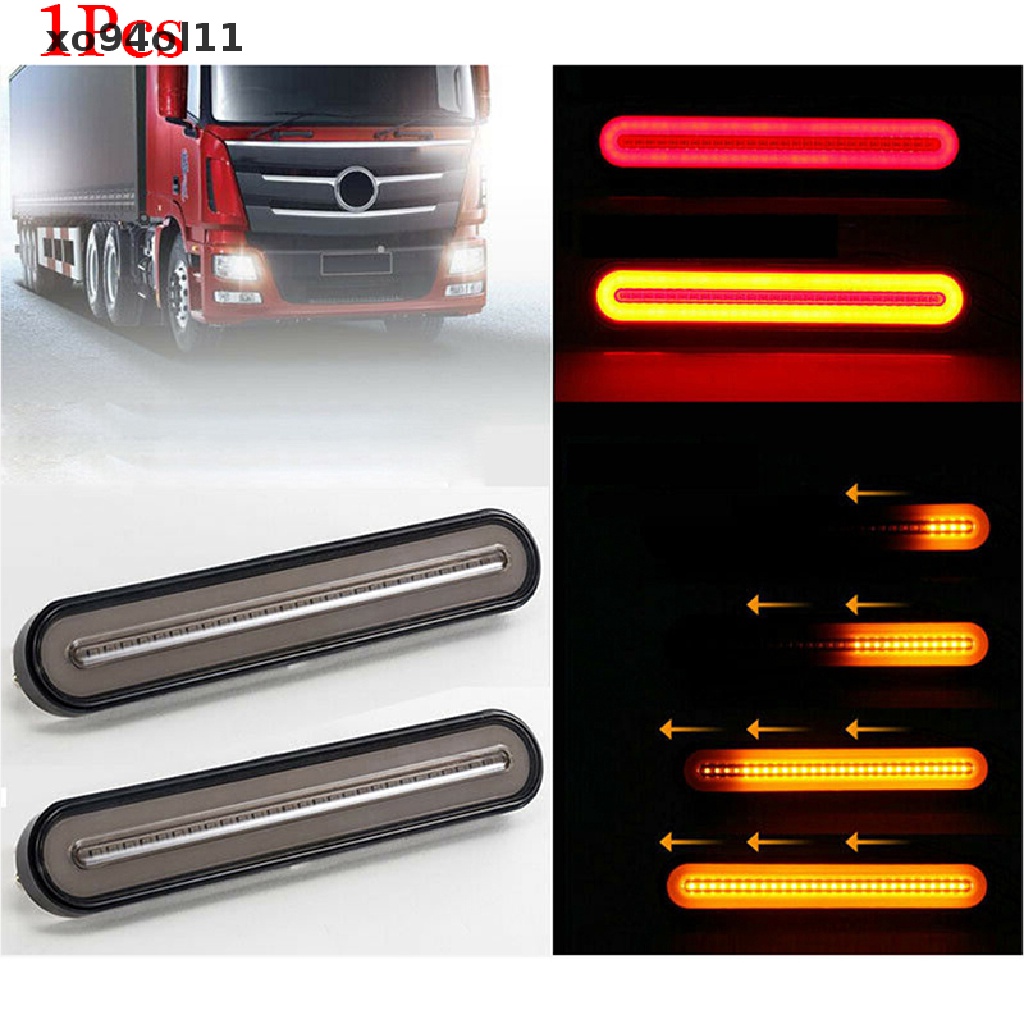 Xo 3in1 Neon LED Trailer Lampu Rem Truk Rem Stop Light Lampu Sinyal 12-24V OL