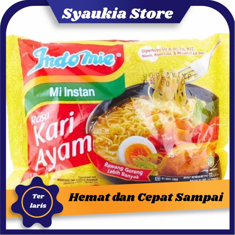 

3 Pcs - MIE INSTANT INDOMIE 72 GR KARI AYAM - Syaukia Store