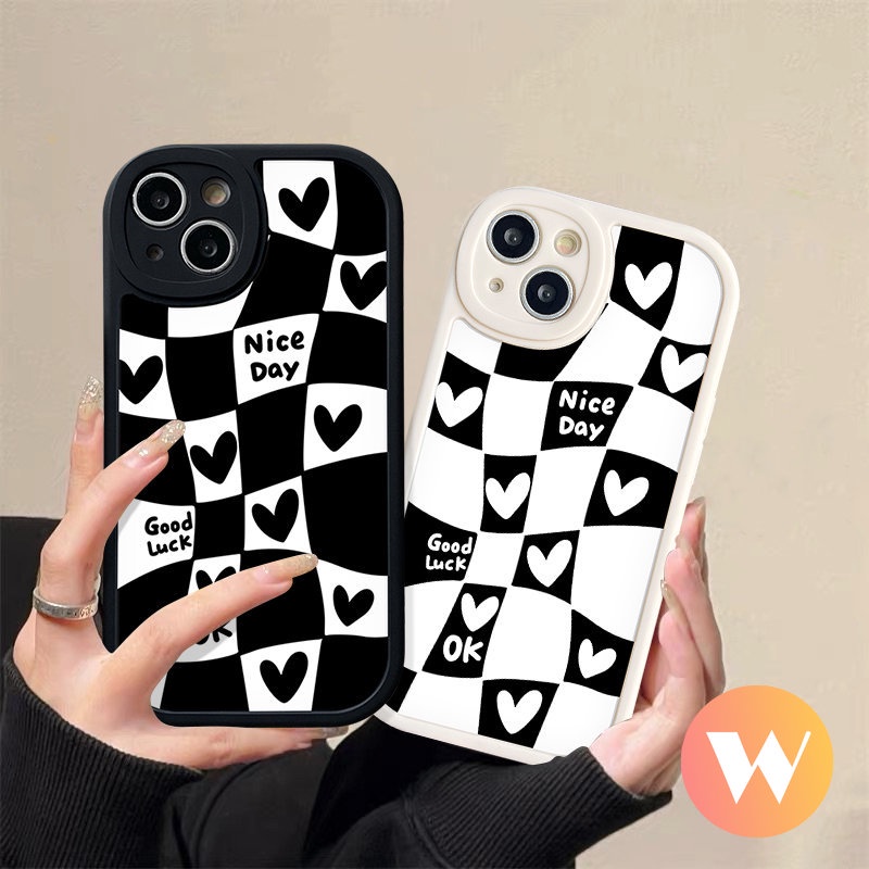 Irregular Block Black White Love Heart Casing Infinix Hot 10s 9 10 Play 11s 10T 11 Smart 6 5 Note 8 Hot 10 Lite Couples Soft Tpu Back Cover