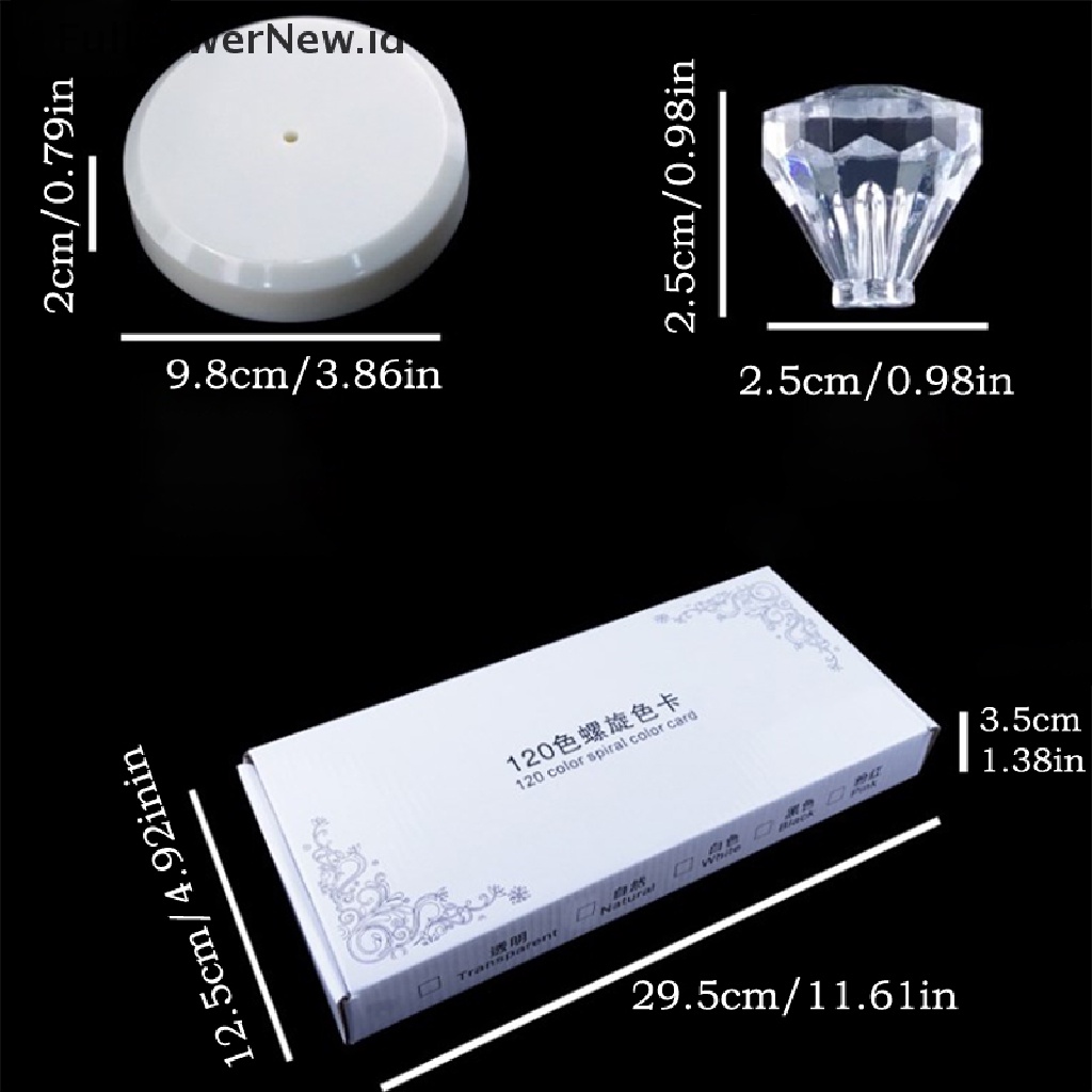 Power Nail Tips Display Stand Polish Warna Spiral Rotag 120warna Seni Goyang Rak ID