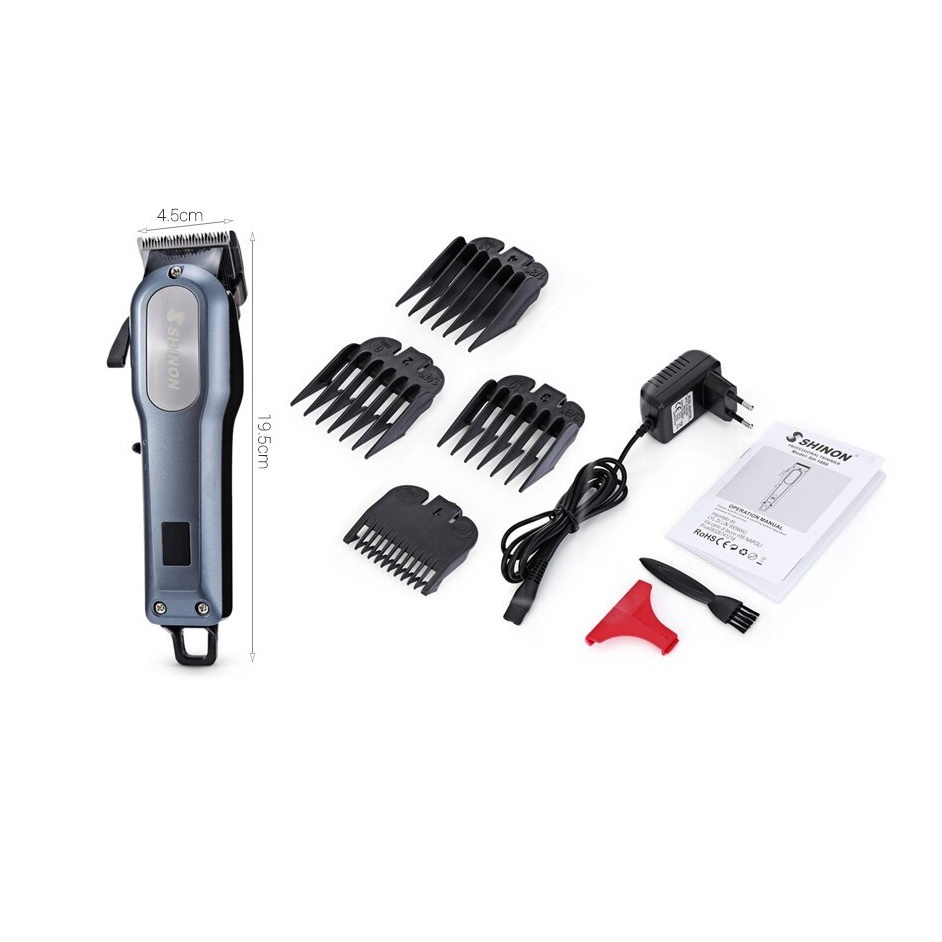 AKN88 - SHINON SH-1888 - Rechargeable LCD Display Electric Hair Clipper