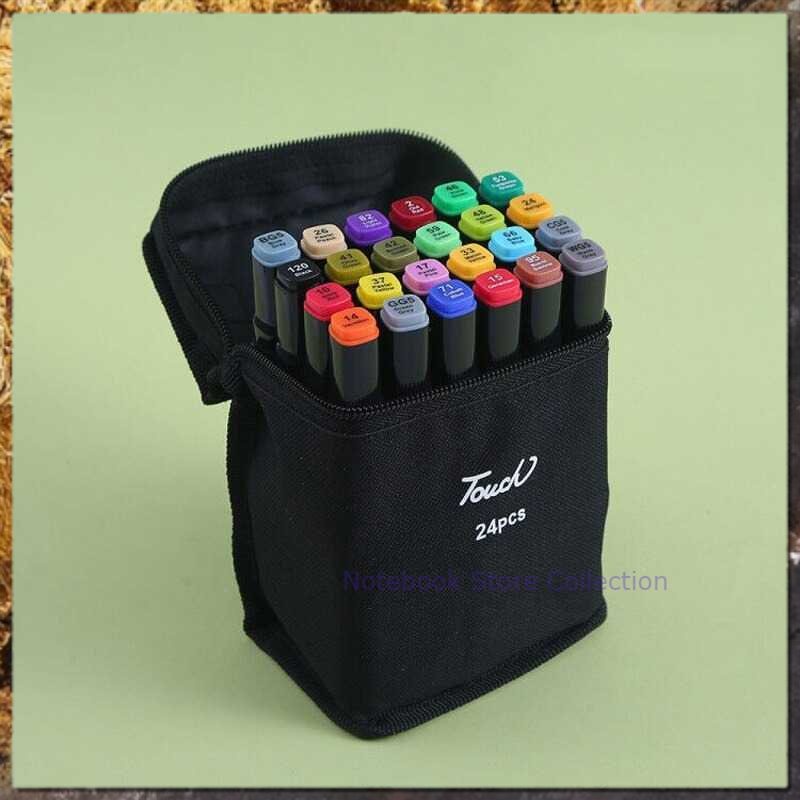 

NS - EZONE Spidol Dual Side Fine Art Brush Pen Art Marker Set - HL0270