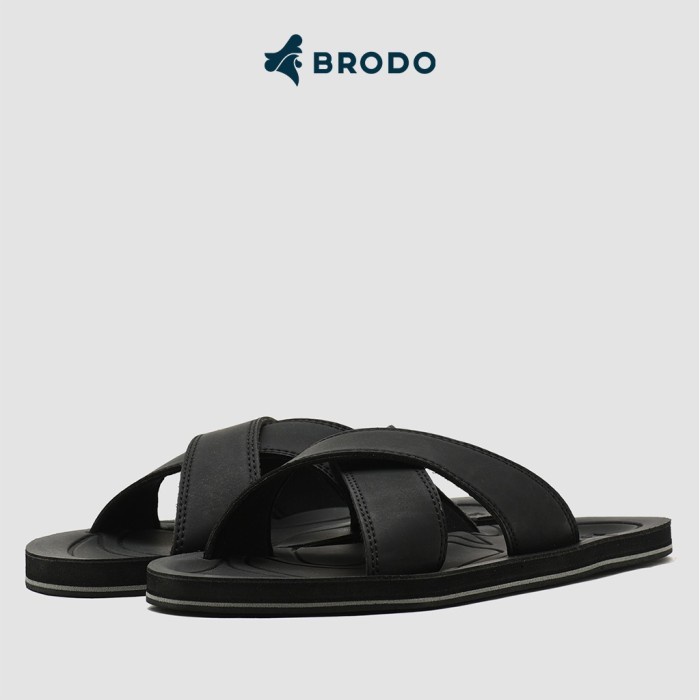 BRODO Sandal Masimo Slider Full Black Original Sandal Brodo