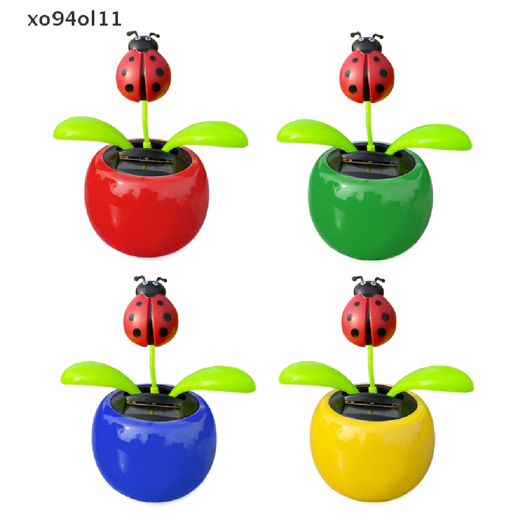 Xo Solar Flower Swingable Flower Pot Mobil Pusat Konsol Dekorasi Interior Kepala Goyang Otomatis Apple Flower OL