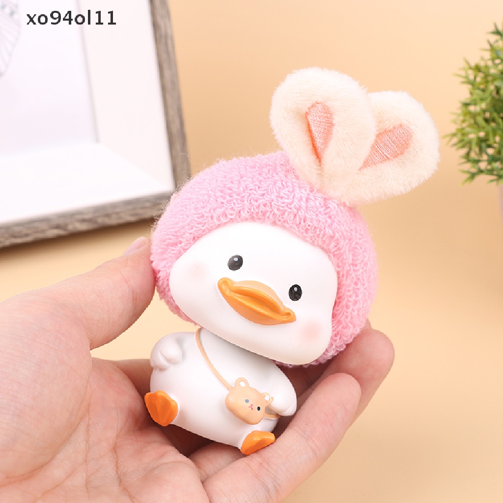 Xo Ornamen Mobil Lucu Resin Busur Bando Bebek Goyang Kepalanya Boneka Dekorasi OL