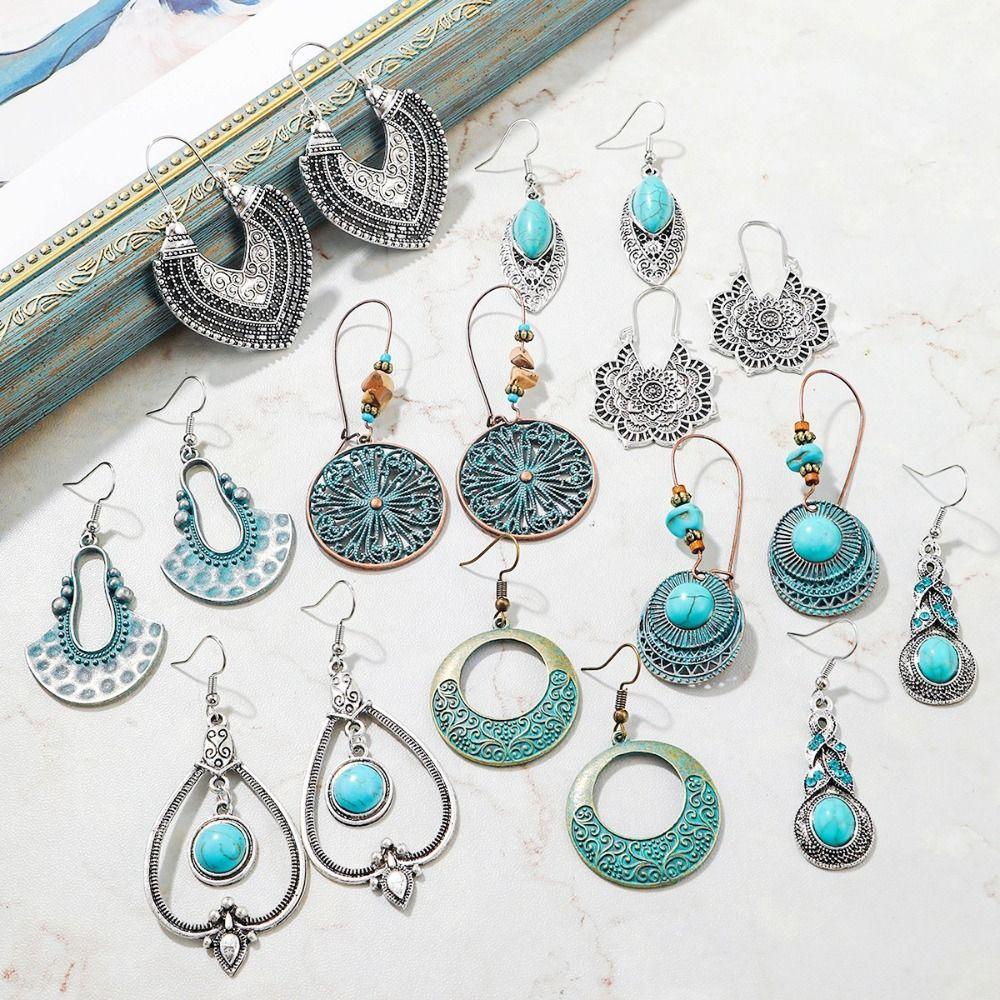 Lily Earrings Set Perhiasan Teardrop Wanita Klip On Hoop Menjuntai Earrings Sets