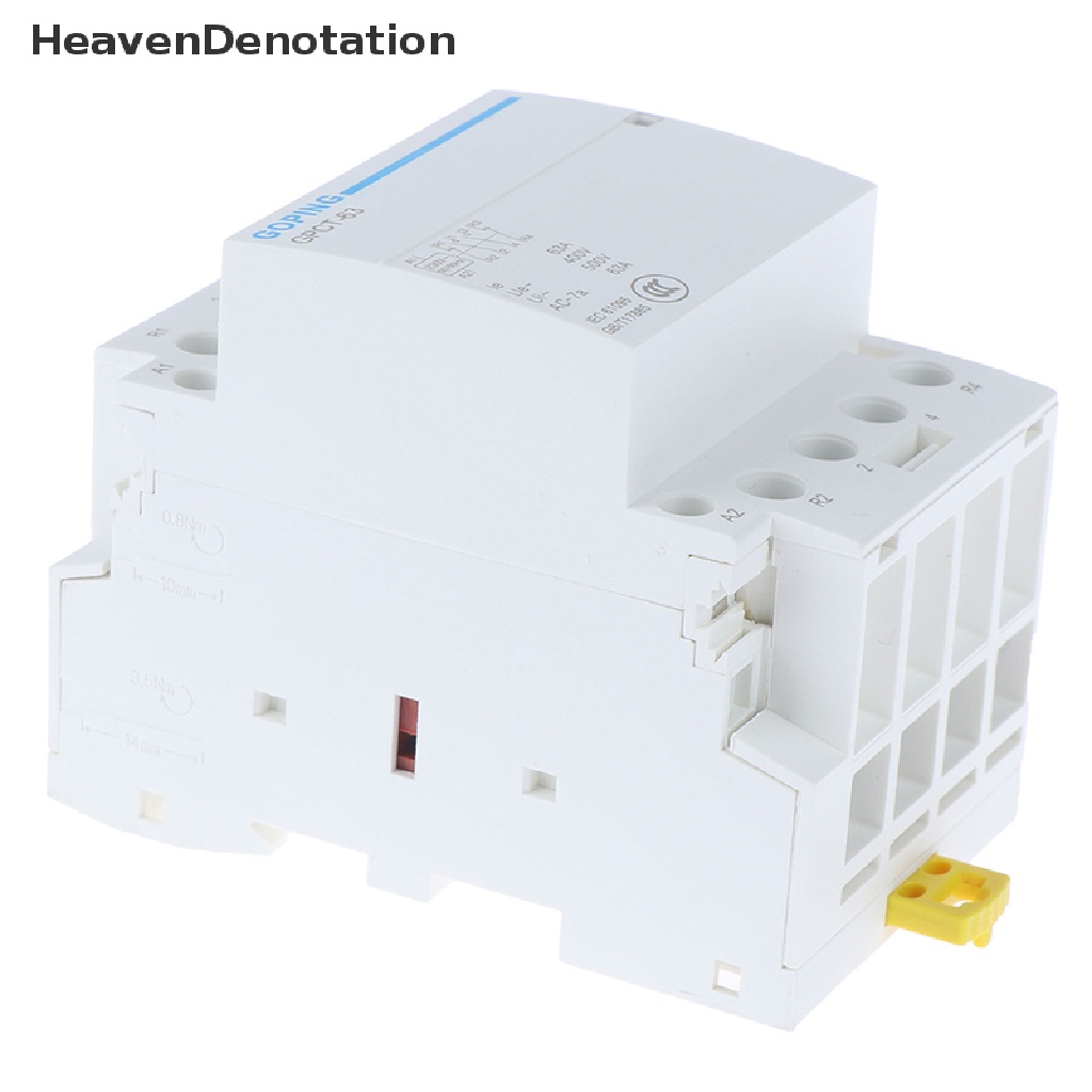 [HeavenDenotation] 4p 63A 2NC 2NO 220V 400V~50/60HZ Din rail Kontaktor ac Rumah Tangga  Hdv