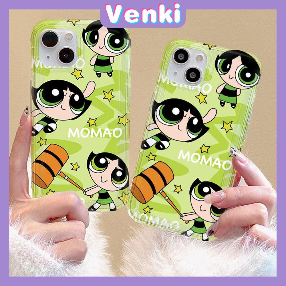 Case For iPhone 14 Pro Max Soft TPU Jelly Airbag Case Cute Cartoon Powerpuff Girls Camera Protection Shockproof For iPhone 14 13 12 11 Plus Pro Max 7 Plus X XR