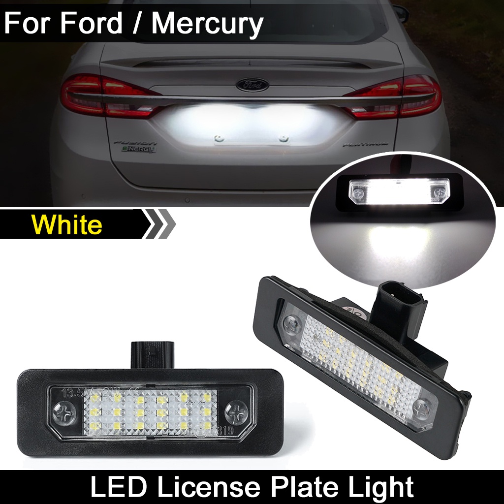 2pcs Lampu Plat Nomor Plat LED Putih Lampu Untuk Ford Flex Taurus Mustang Fusion Fusion Untuk Mercury sable milan