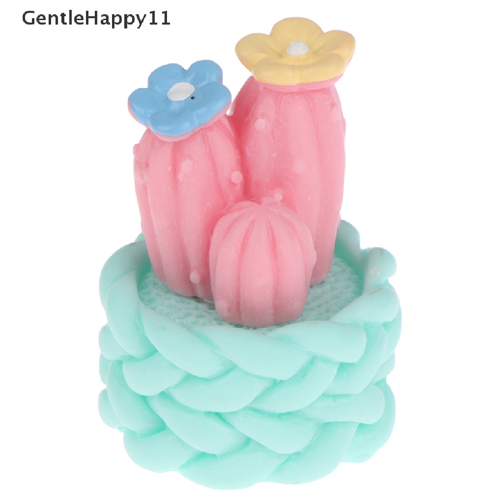 Gentlehappy 1pc Resin Mobil Kaktus Pot Kelinci Ornamen Aksesoris Konsol Tengah Mobil id