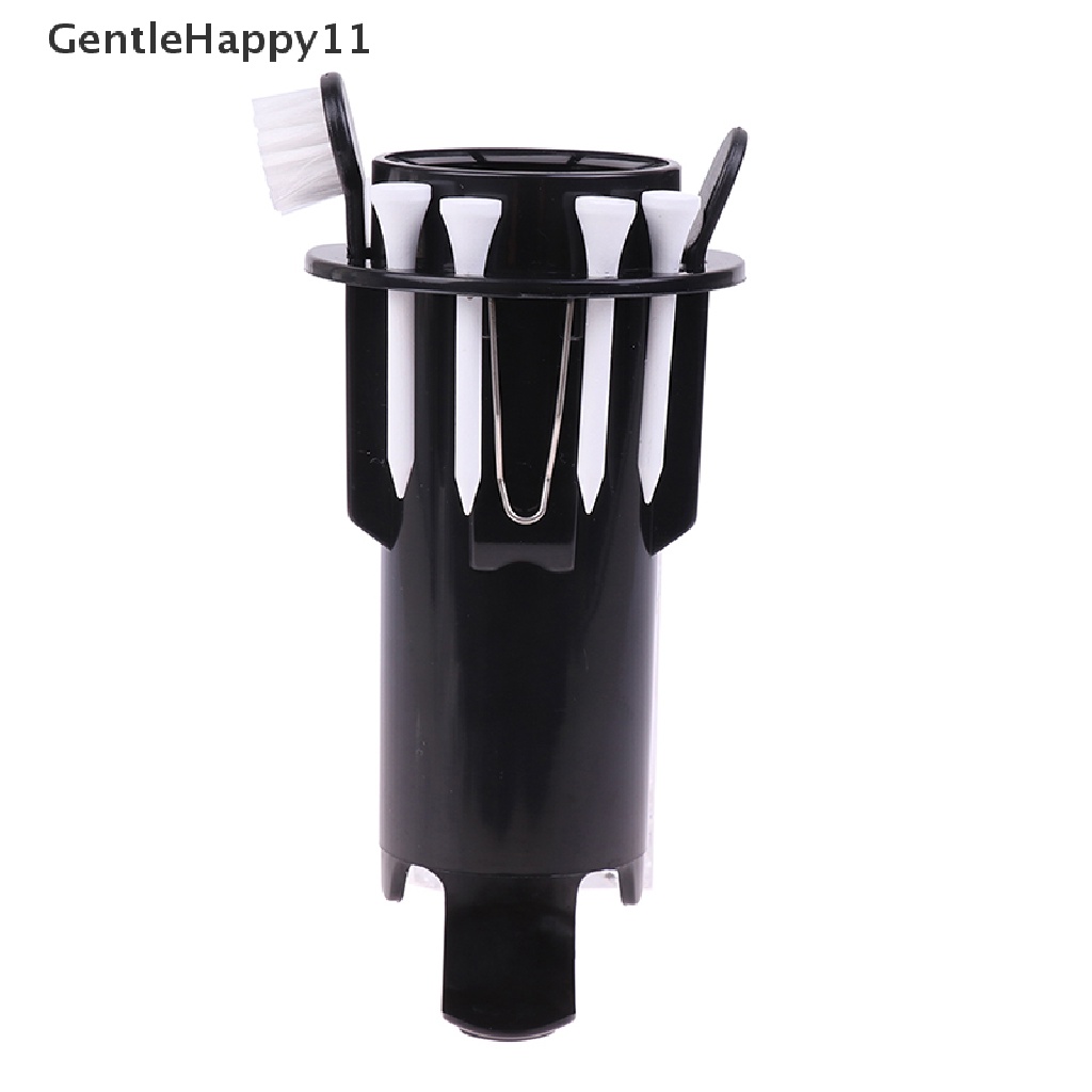 Gentlehappy Golf Ball Tee Holder Caddy Jepit Golf Dengan Brush Three Golf Tee Fitgs id