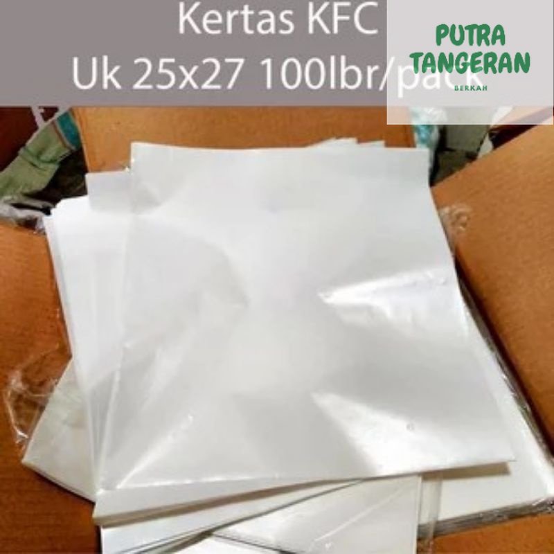 

Kertas Nasi KFC/MCD/Burger/Kebab Isi 100 Lembar
