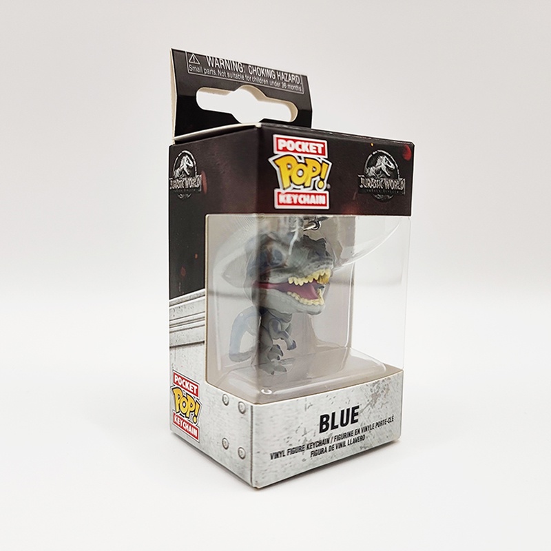 Original Funko POP Jurassic World Figure Gantungan Kunci PVC BLUE Velociraptor Action Figure Model Liontin Dekorasi