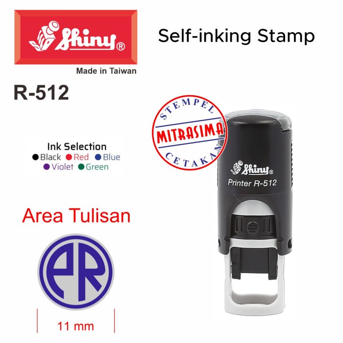 

Stempel Shiny R-512 ( Shiny bentuk bulat R512 Tipe R 512 )