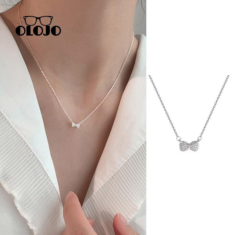 【COD】Kalung busur Bergaya Musim Panas Rantai Tulang Selangka Wanita Fashion Sederhana Liontin Manis