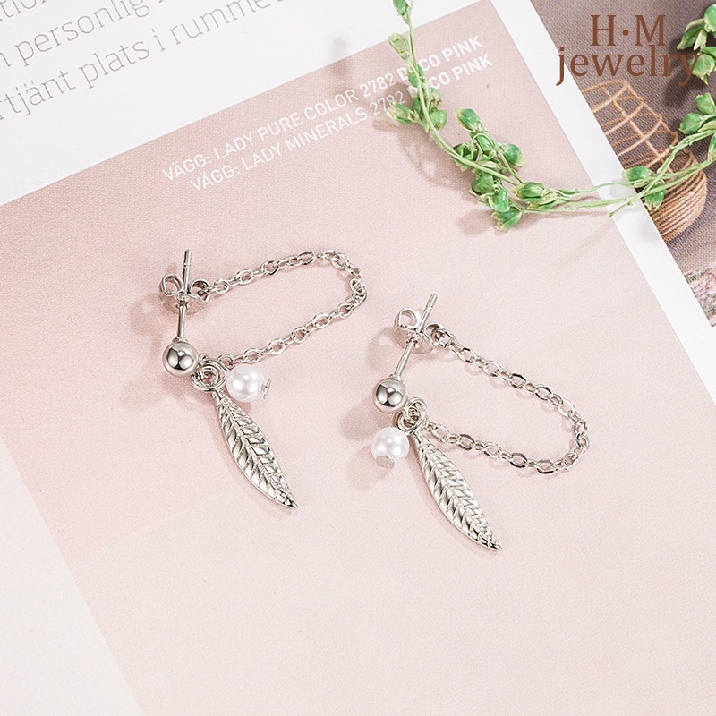 Giwang Bulu Mutiara Perak S925 Angin Dingin Cahaya Mewah2023Anting Baru