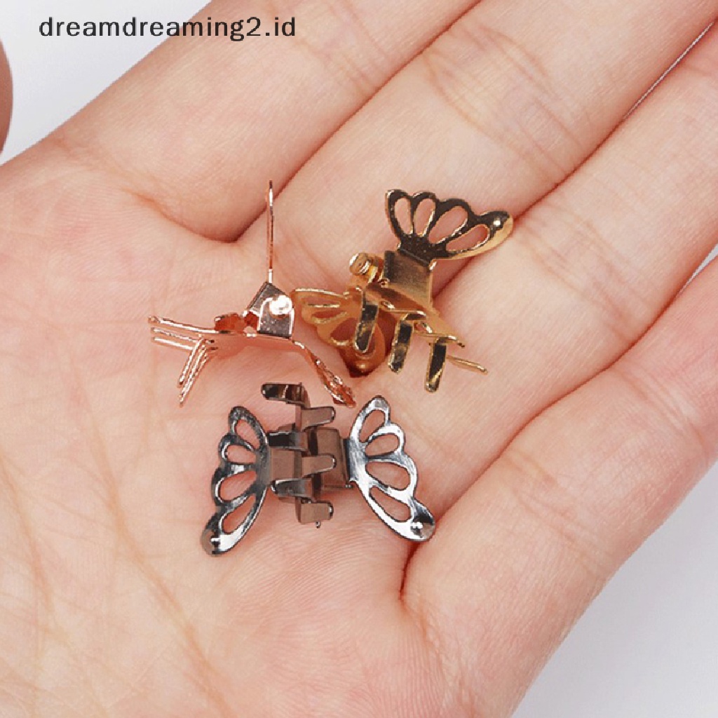 (dream) 10pcs Korea Lucu Mini Logam Berongga Kupu-Kupu Jepit Rambut Hair Claw Untuk Anak Perempuan Anak2022Fashion Mahasiswa Anak Hair Clip Headwear//