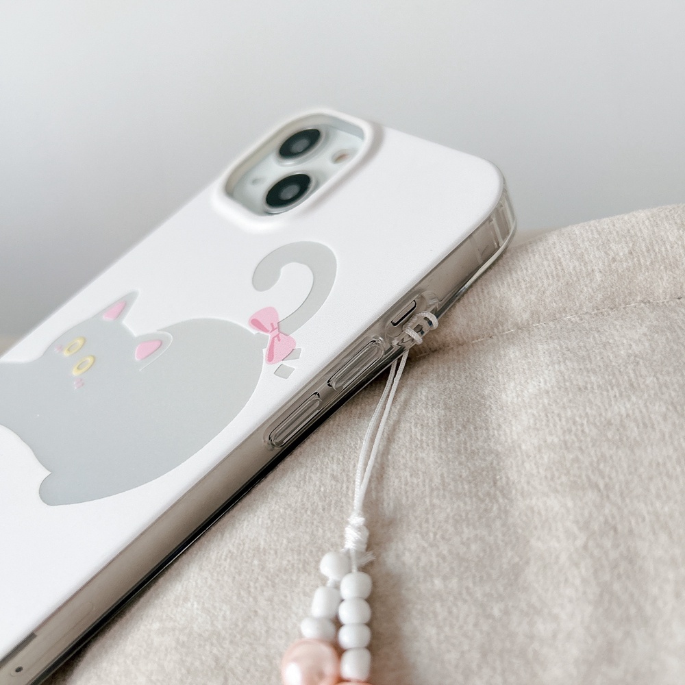 Casing Ponsel Gelang Kartun Kucing Lucu Untuk Iphone11 12 13 14 Pro Max Case Dengan Lanyard Shockproof Back Cover Casing iPhone